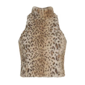 “Saint” Fur Leopard Top